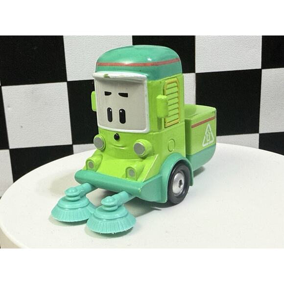 Robocar Poli Transforming Police Car, Taxi & Cleany Broomstown Diecast Cars Lot - Picture 6 of 8